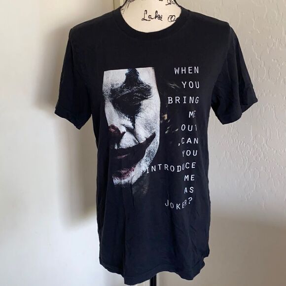 Joker Faded Black Graphic Shirt - Picture 1 of 9